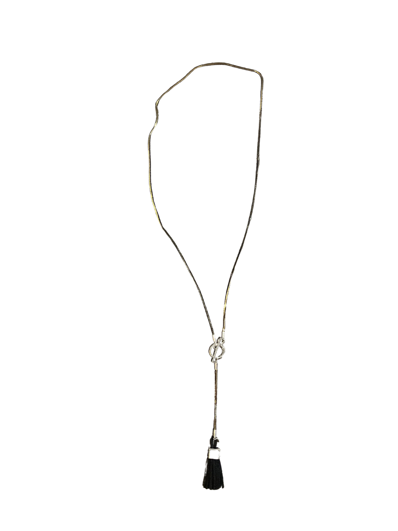 Bijoux | Collier noir avec une brillance dorée