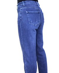 Jeans bleu moyen boyfriend avec égratignures