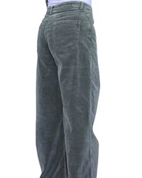 Pantalon en velours côtelé kaki, jambe droite,  31 pouces de longueur