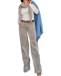 Pantalon en velours côtelé beige, jambe droite,  31 pouces de longueur