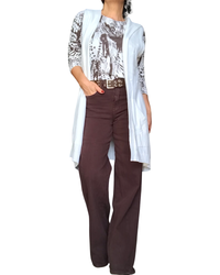 Pantalon palazzo brun 32 pouces de jambe