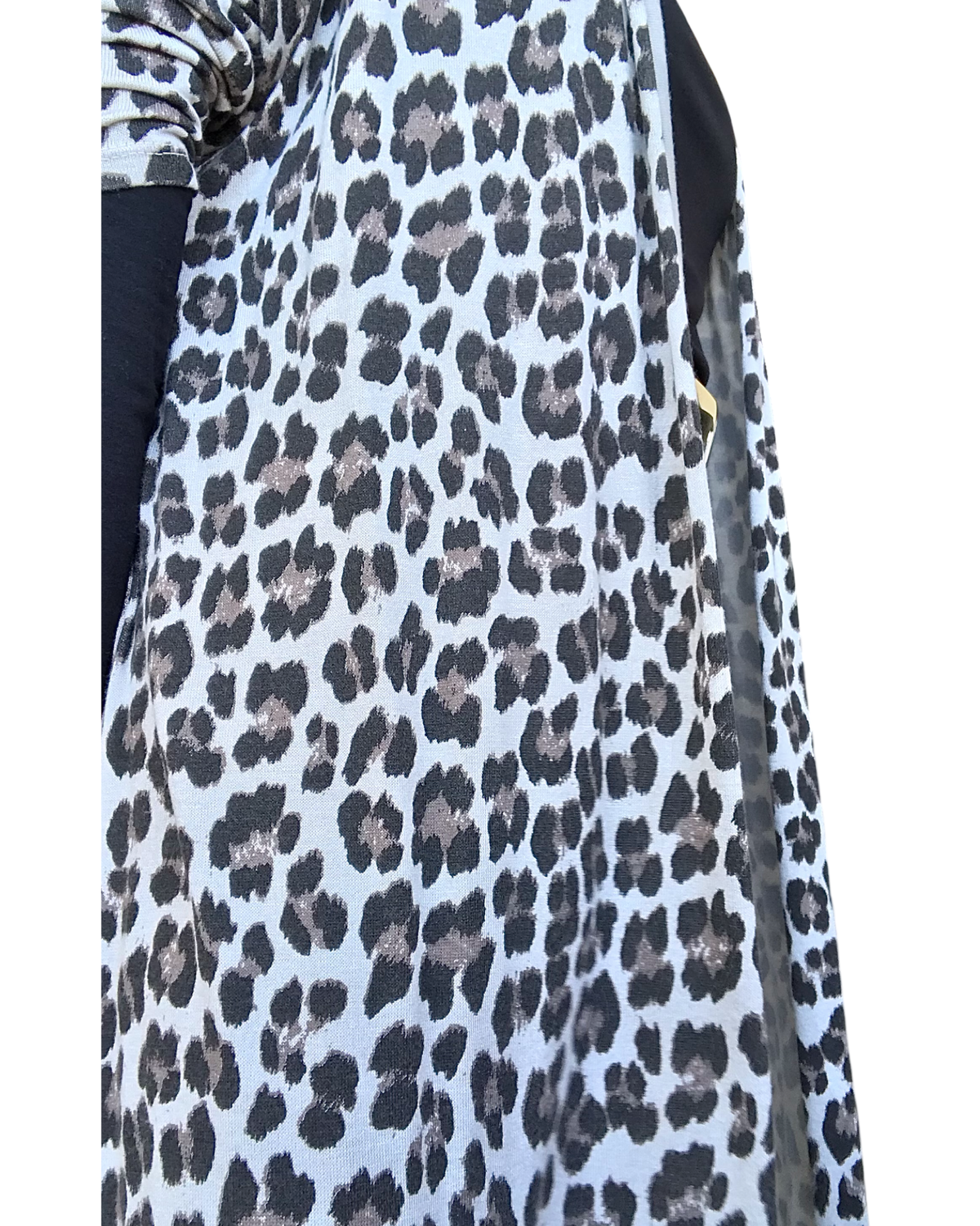 Cardigan léopard long