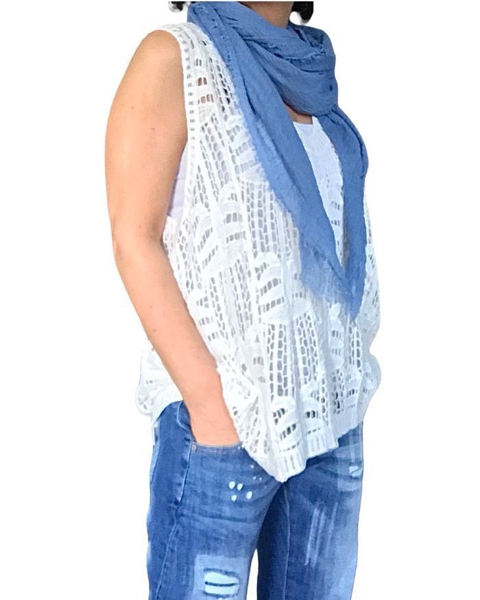 Camisole en crochet couleur crème