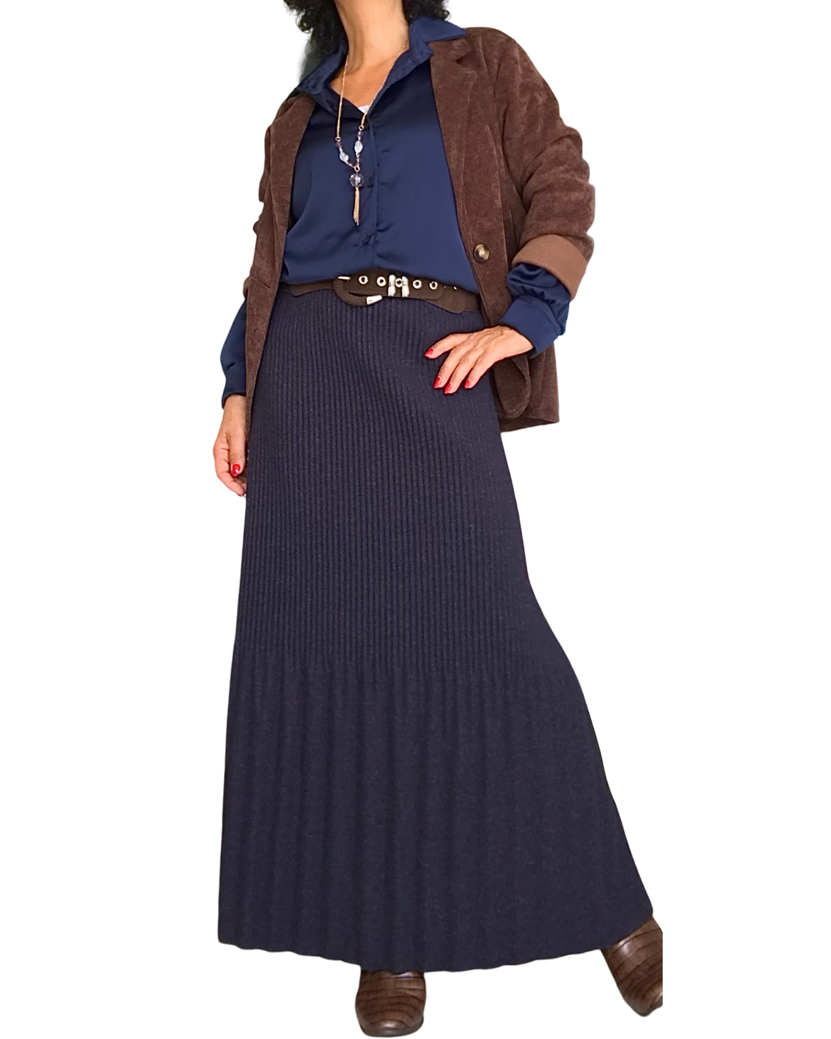 Veston Brun en corduroy