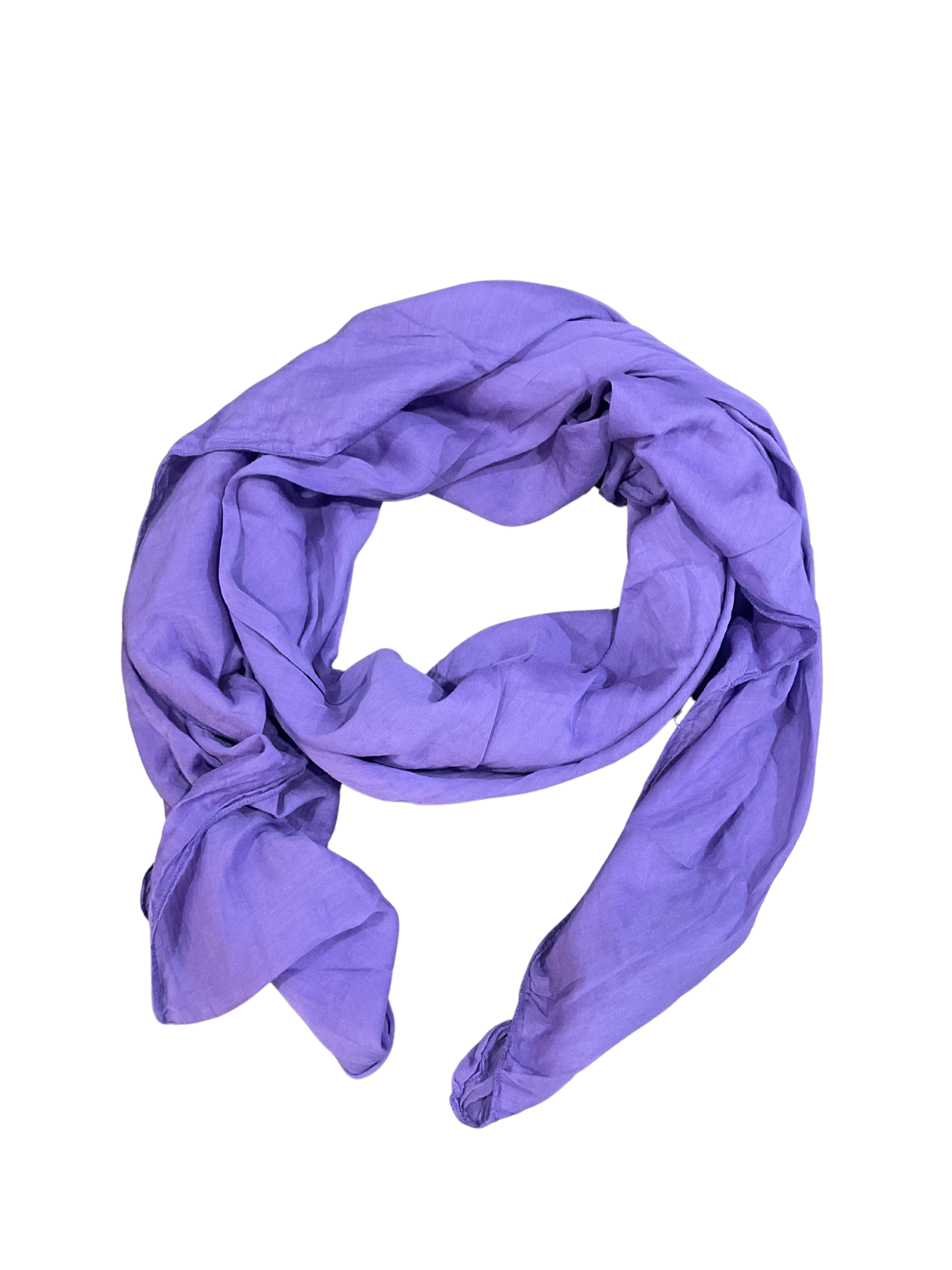 Foulard mauve 20% soie et 80% coton