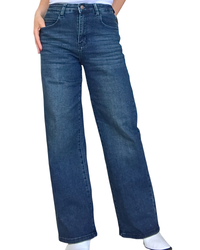 Jeans droit bleu foncé au bas 28 pouces de jambe