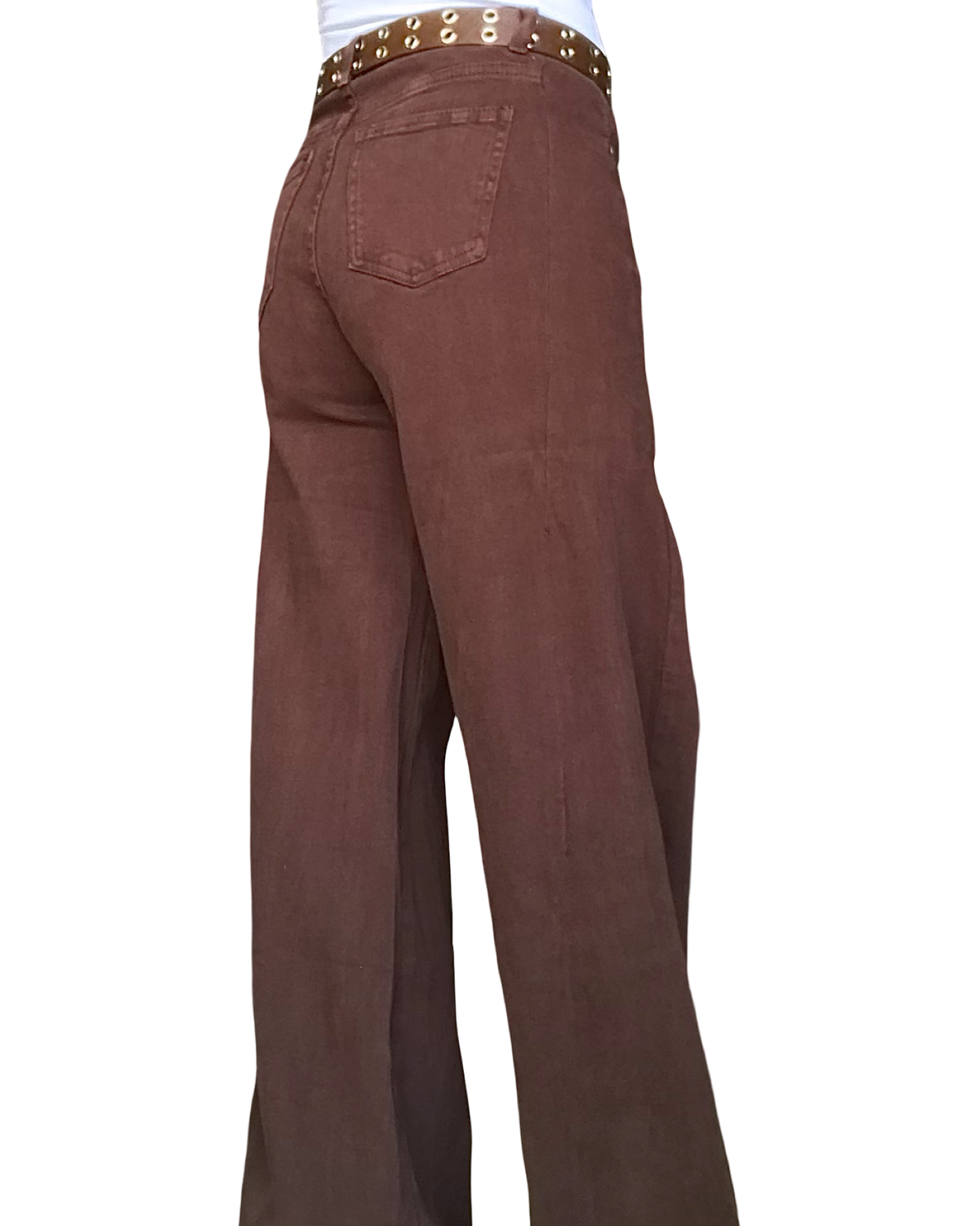 Pantalon palazzo brun 32 pouces de jambe