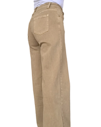 Pantalon droit camel délavé – vue de dos avec poches arrière