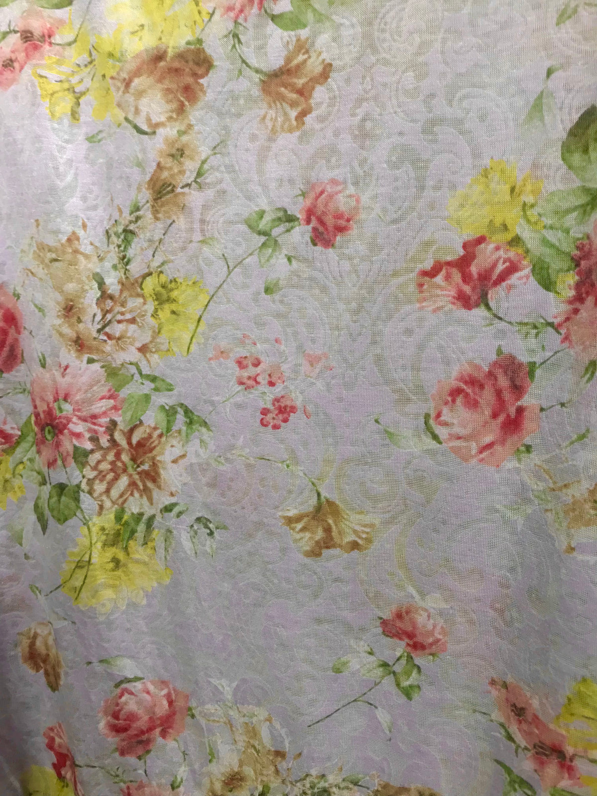 T-shirt fleuri lilas col rond – Confort & style | Virage Mode