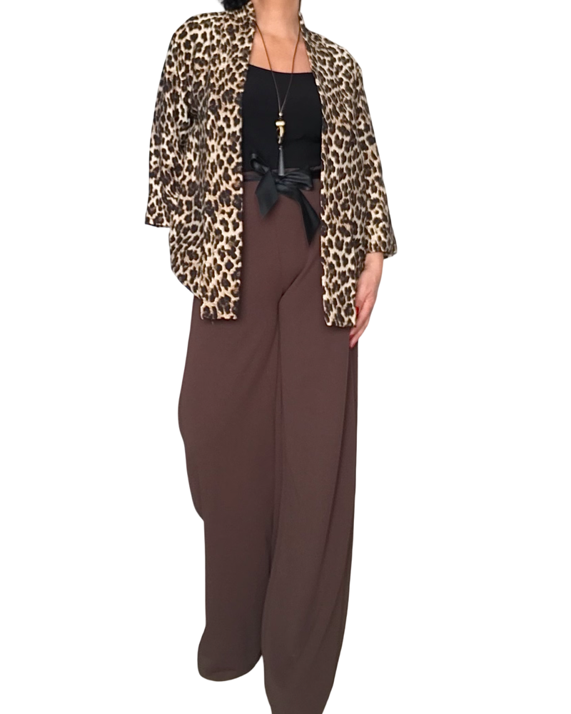 Veston léopard beige, noir et brun(Livraison 27 novembre)