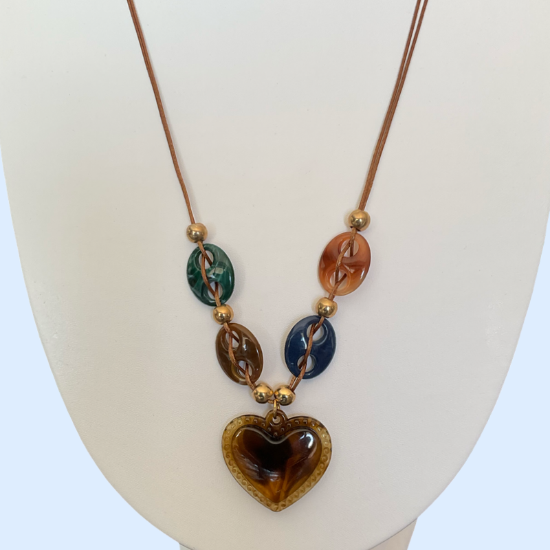 Bijoux | Collier avec une pierre en forme de coeur