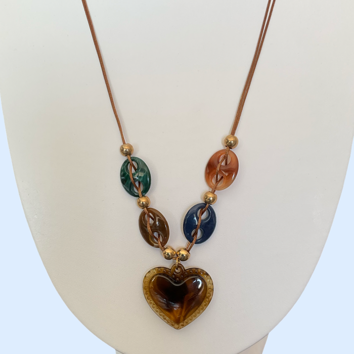 Bijoux | Collier avec une pierre en forme de coeur