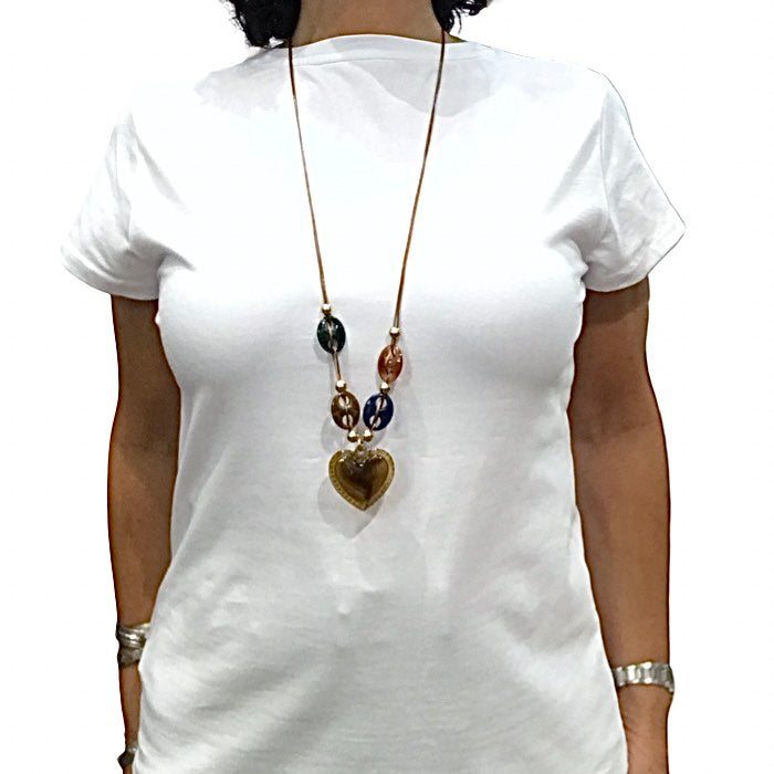 Bijoux | Collier avec une pierre en forme de coeur